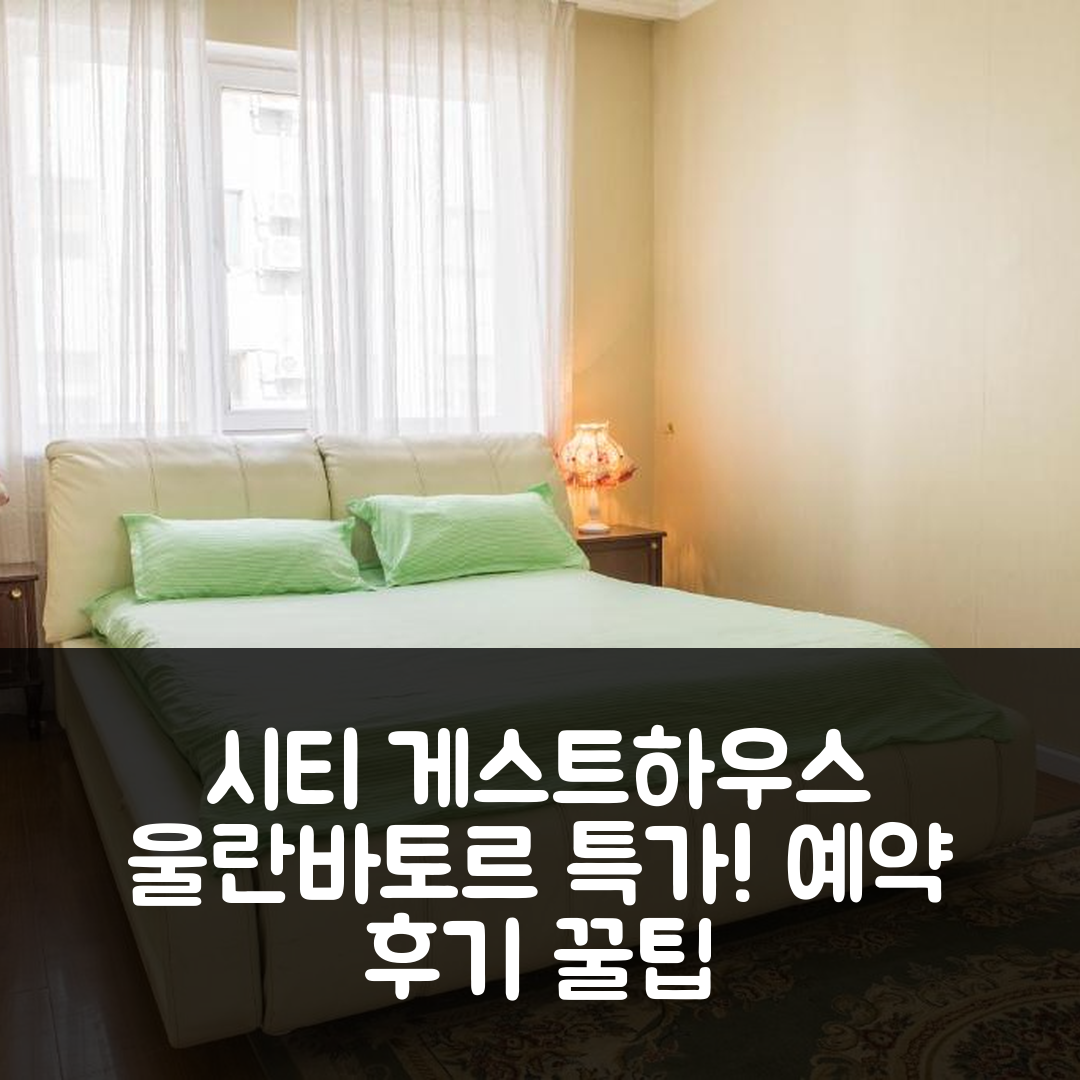 시티 게스트하우스 앤 투어스 울란바토르 특가 예약 후기 꿀팁