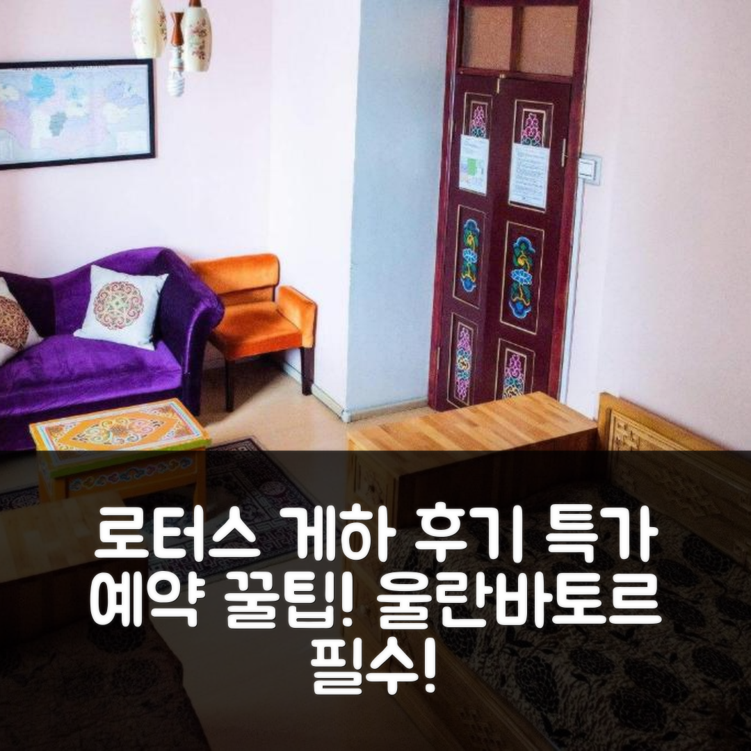 로터스 게스트하우스 울란바토르 후기와 특가 예약 꿀팁!