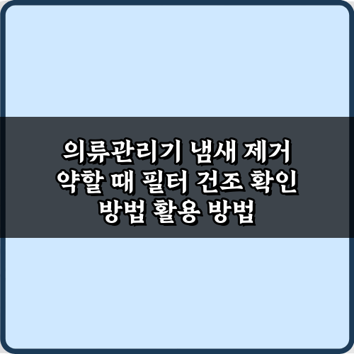 3단계: 의류관리기 냄새 제거 약할 때 필터 건조 확인 방법 완벽 가이드