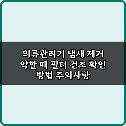 3단계: 의류관리기 냄새 제거 약할 때 필터 건조 확인 방법 완벽 가이드